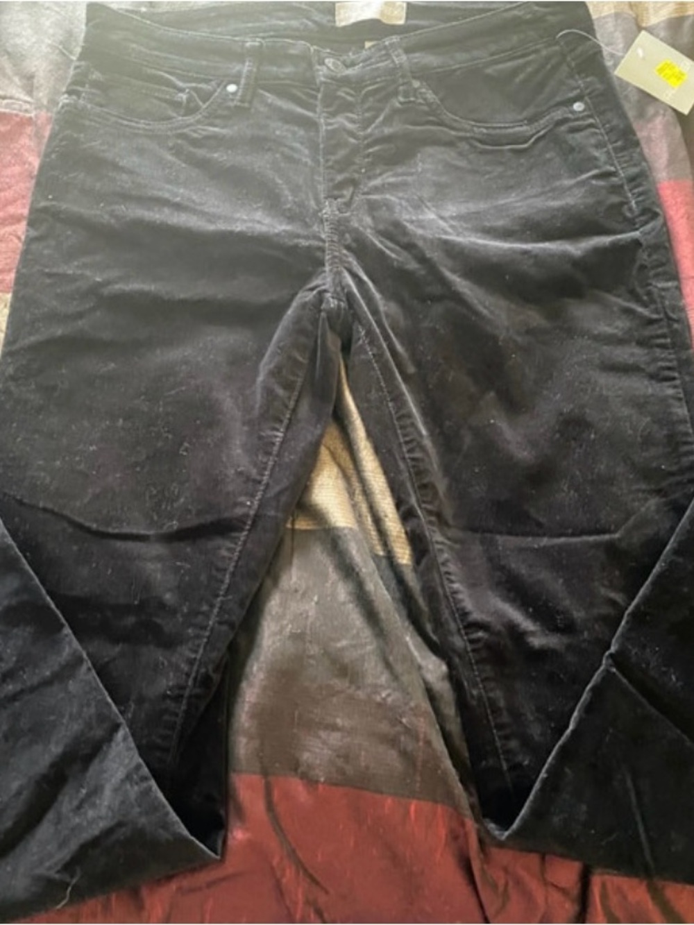 Falls Creek Skinny Black Corduroy Pants US Sz 8 NWT